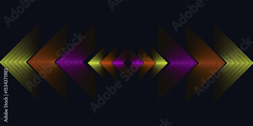 modern abstract background with glowing arrow lines. Modern shiny red geometric lines design. Technology futuristic concept. poster