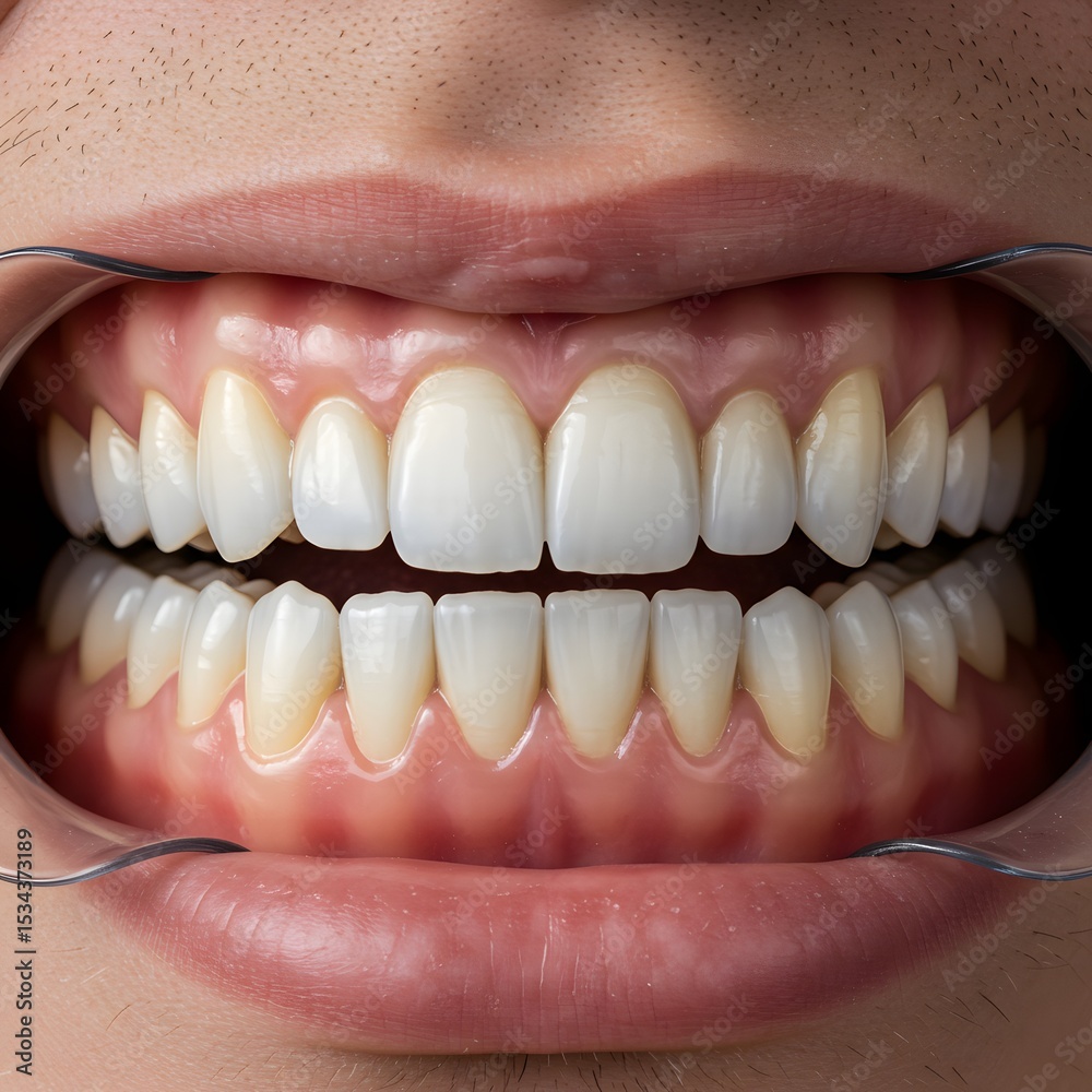 Fototapeta premium Healthy Teeth and Gums in Open Mouth