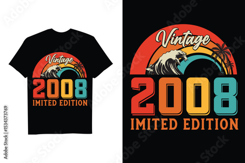 Awesome Since Vintage 2008 Limited Edition Birthday T shirt Design