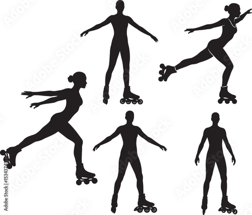 Rollerskating icon vector illustration