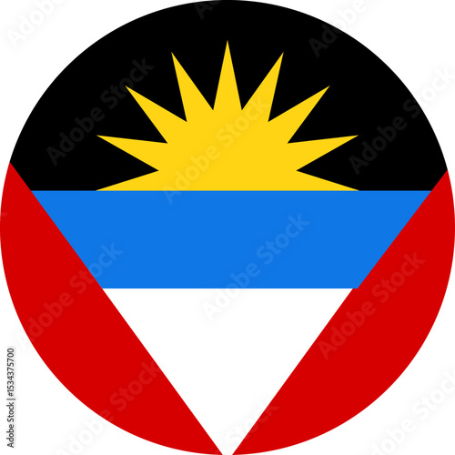 Free Download Antigua and Barbuda flag illustrator national of round - GFXLoad
