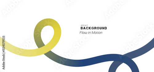 Abstract Color Lines with dusk to dawn Gradient on a White Background. Vector Curved Shapes - Design Elements for Pattern and Posters. 3D Wave Doodle Ribbons