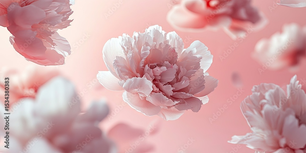 Delicate Pink Peonies in Flight (2) Delicate Pink Peonies in Flight (2)