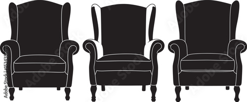 Wing Chair icon vector illustration