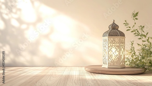 Warm, serene lantern scene