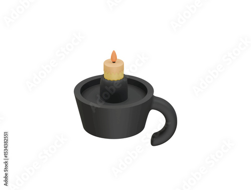 candle holder icon 3d illustration render