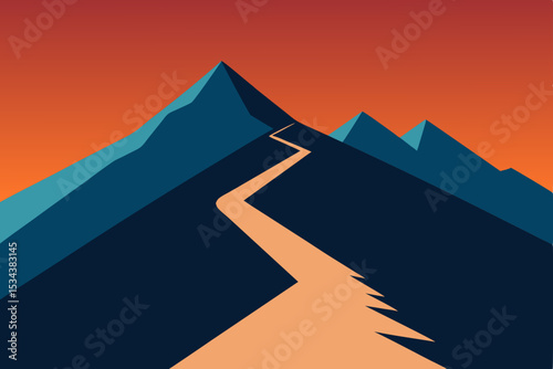 mountain landscape vector illustration