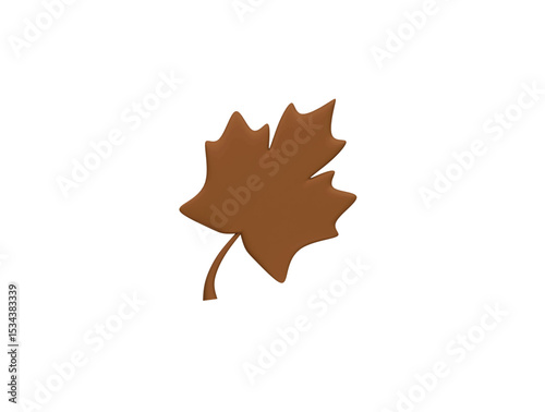 maple leaf icon 3d illustration render