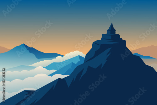 mountain landscape in the morning