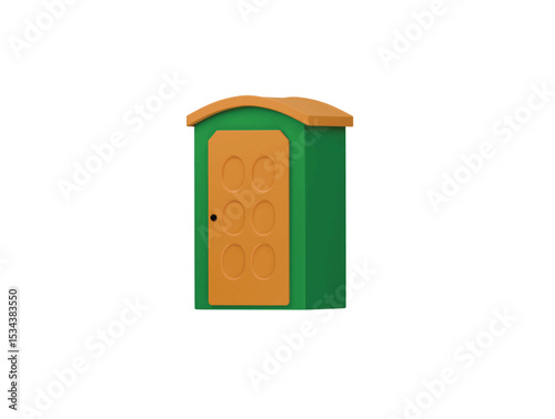 portable toilet icon 3d illustration render