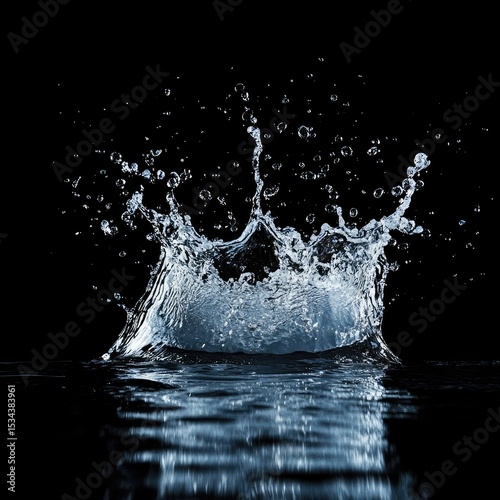 A water splash on a black background (2)