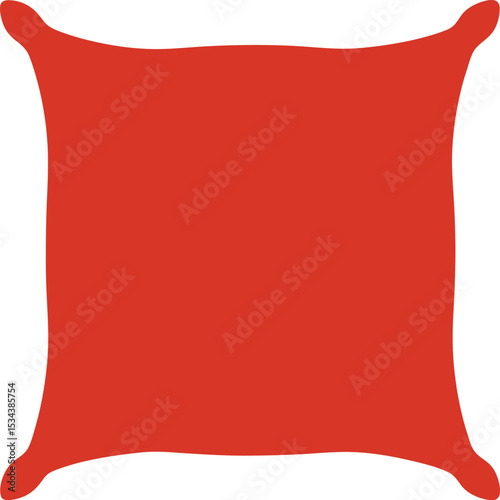 red pillow isolated silhouette vector icon relax, design, fabric, bedding, illustration, cushion, bed, comfort, comfortable, graphic, rest