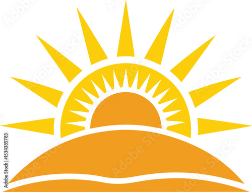 sun icon summer sun, yellow sun vector illustration hot, weather, sunny, gold, yellow, sunlight, design, solar, 
