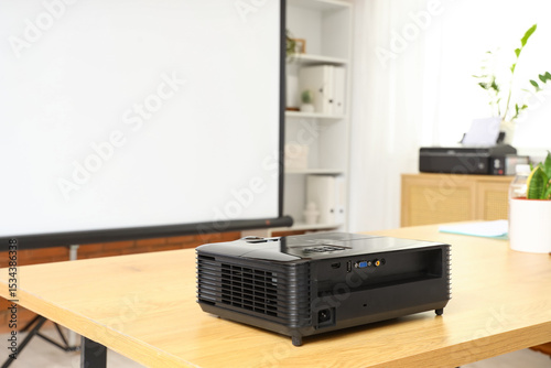 Modern projector on table i...
