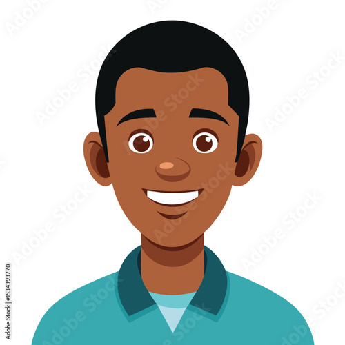 An African American man with a genuine, heartfelt smile, radiating warmth and sincerity.