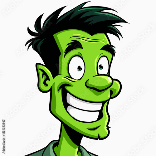 Laughing Man with Toxic Smile Stock Illustration