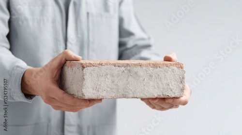 bricklaying portrait for construction blurred background