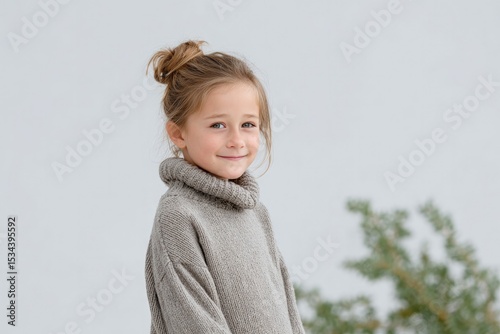 celebrate canada day with minimalistic portrait of joyful child featuring blurred background to accentuate subject