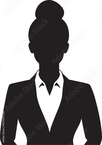Anonymous Businesswoman Black Silhouette Professional Woman