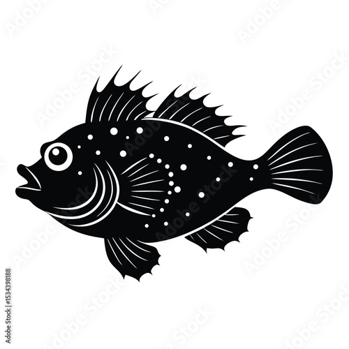 stone fish vector