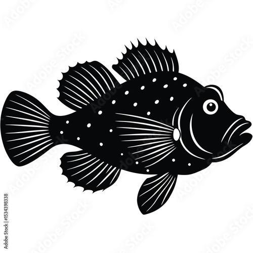 stone fish vector