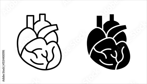 Organ donation linear icon set. Living, deceased body parts offer. Tissues transplantation. vector illustration on white background
