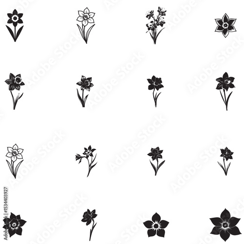 Narcissus Flower SVG Bundle