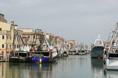 Fototapeta Naklejka Na Ścianę i Meble -  Old canals and streets in Chioggia, Italy	