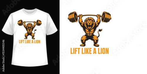 lift like a lion t shirt design