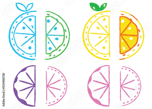 A vibrant vector illustration displays a bicycle with lemon and lime slices as its wheels, a symbolic design for healthy travel