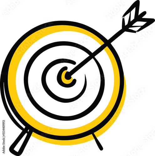 Achieve Your Goals Target Arrow Design Perfect for Branding and Marketing Projects