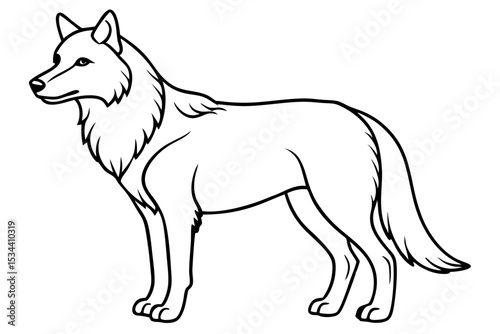 Minimalist Wolf Vector