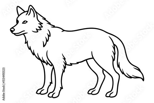 Minimalist Wolf Vector