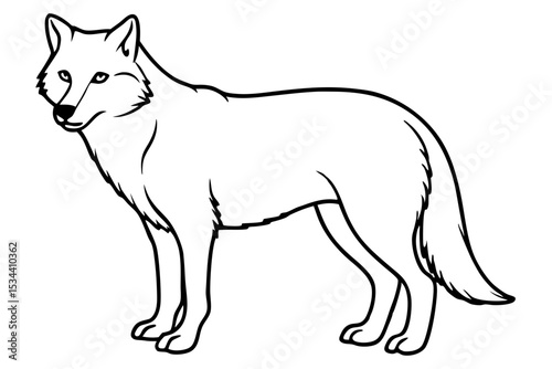 Minimalist Wolf Vector
