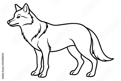 Minimalist Wolf Vector