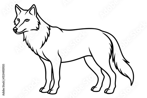 Minimalist Wolf Vector