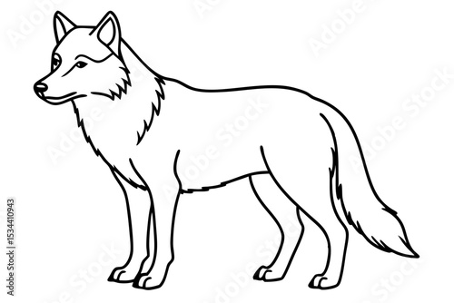 Minimalist Wolf Vector