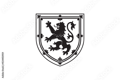 scotland crest silhouette vector art illustration on white background