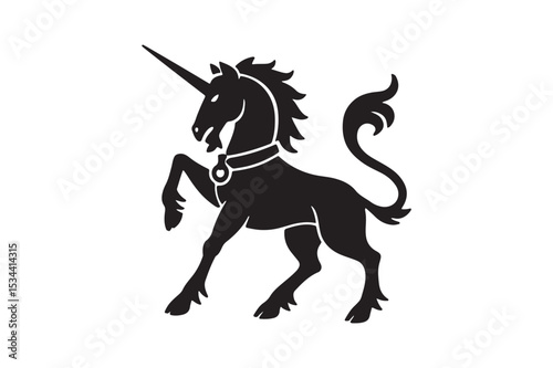 scottish animal icon silhouette vector art illustration on white background