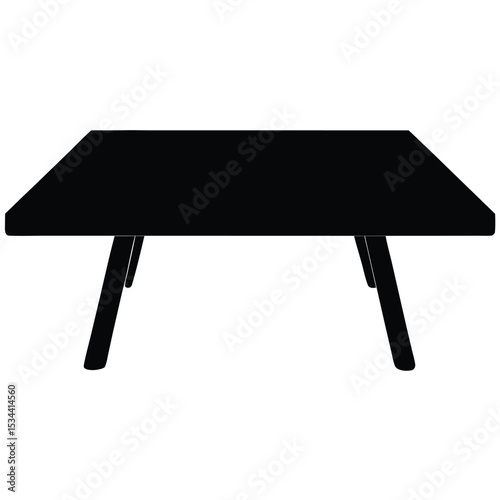 Simple Silhouette of a Modern Coffee Table Minimalist Design