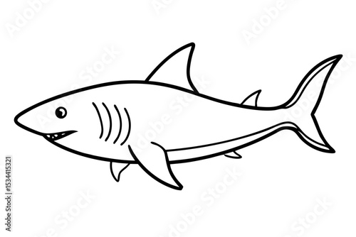 Shark Outline Illustration