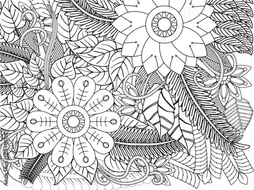 Flowers Coloring Pages For Adultes