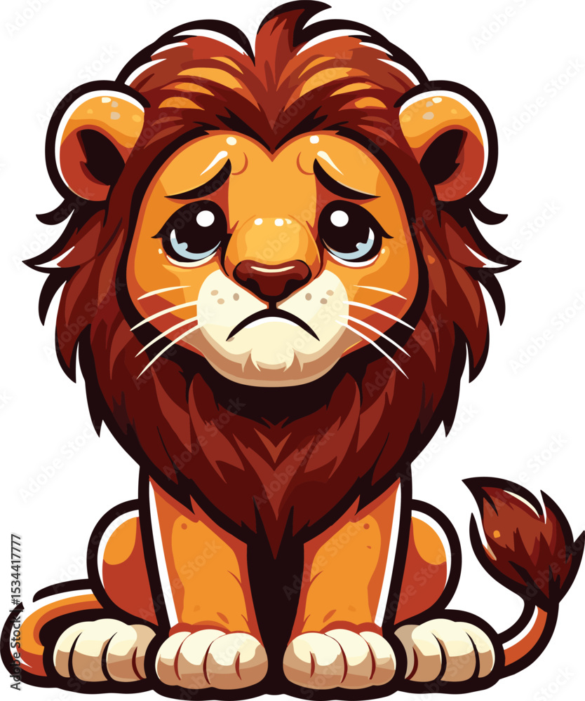 Obraz premium Vector clipart illustration of a Lion