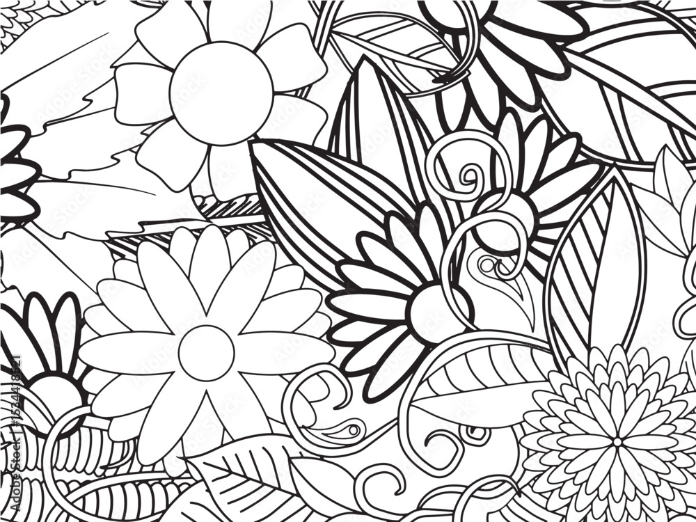 custom made wallpaper toronto digitalFlowers Coloring Pages For Adultes
