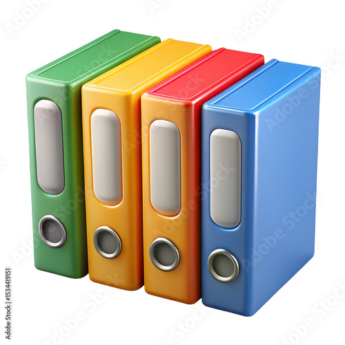 row of folders