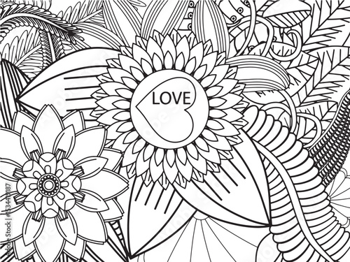 Flowers Coloring Pages For Adultes