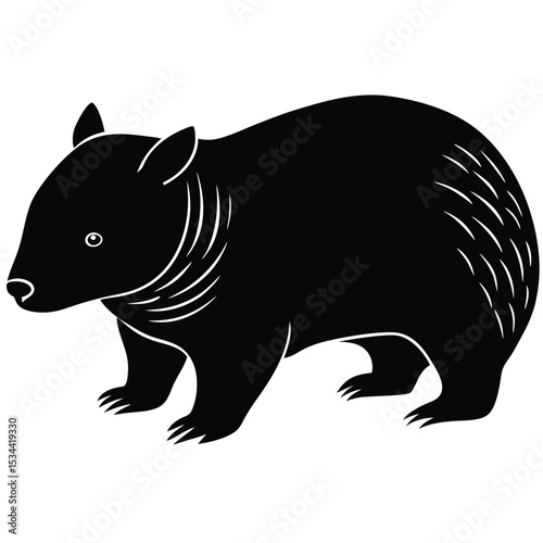 wombat vector sihouette