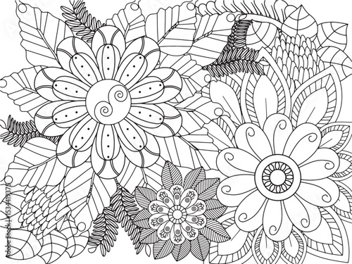 Flowers Coloring Pages For Adultes
