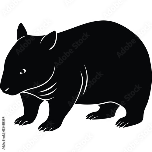 wombat vector sihouette