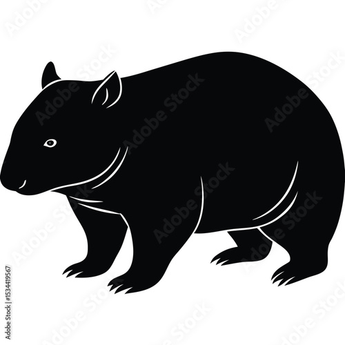 wombat vector sihouette